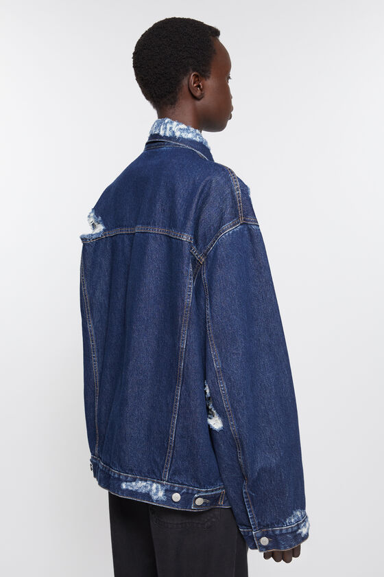 (image for) Unique Selling Point Distressed denim jacket - Relaxed fit